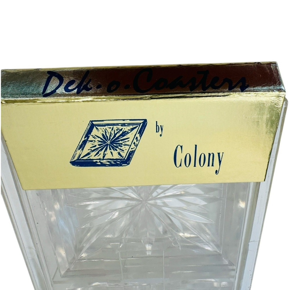 MCM Starburst Acrylic Coasters by Dek-O-Coasters Set Of 8 In Case Starburst VTG‎ - Picture 3 of 8